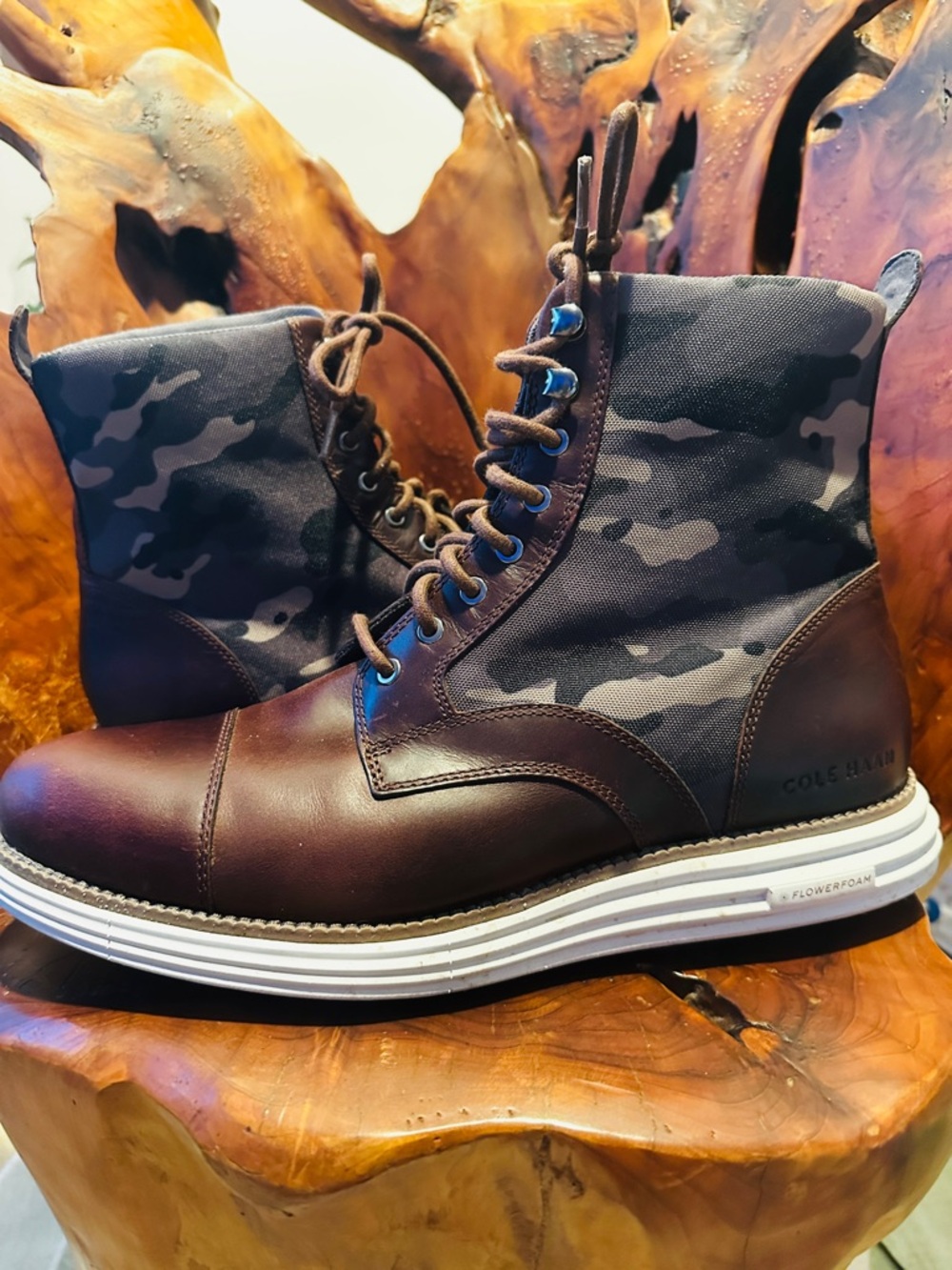 Like New! Cole Haan Men's Lunargrand
Leather Camo Waterproof Boots 10.5 🥾